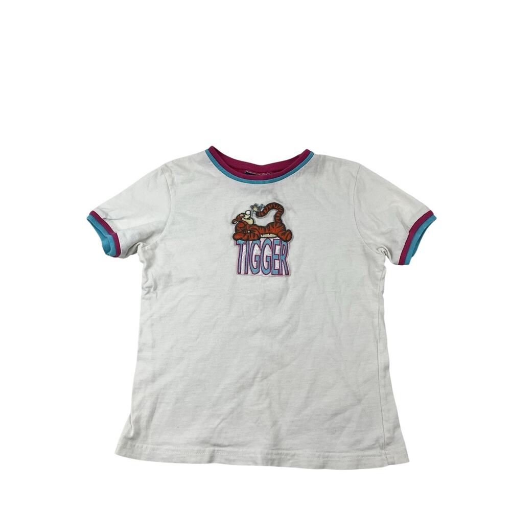 vintage Girls Disney Tigger ringer embroidered Tee Y2K